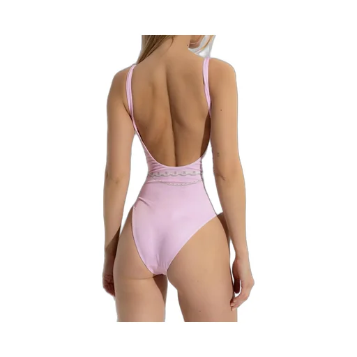 One-Piece Swimsuit With Decorative Chain Detail