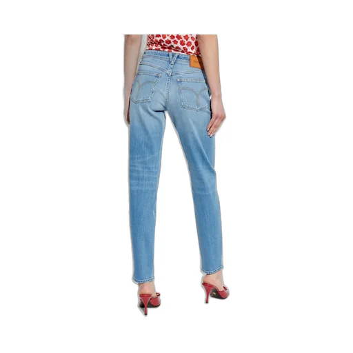 High-Waisted Straight-Leg Jeans
