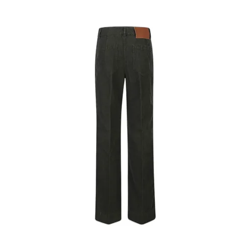 High-Waisted Corduroy Trousers
