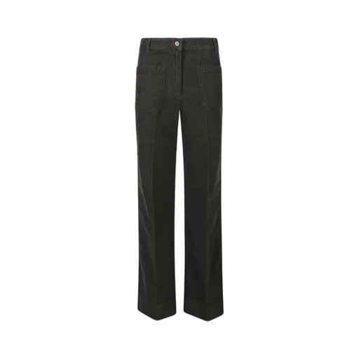High-Waisted Corduroy Trousers