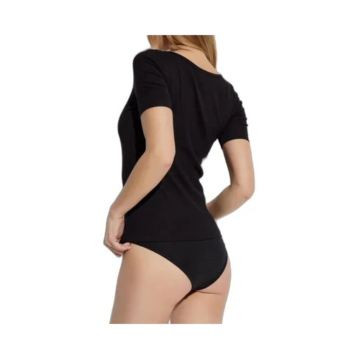 Ribbed T-Shirt With Medusa Plaque