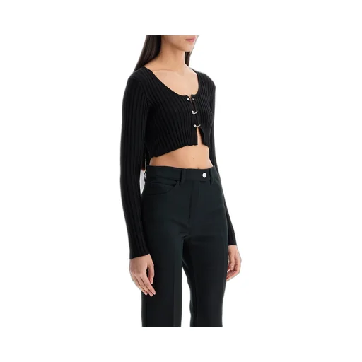 Ribbed Knit Cropped Cardigan
