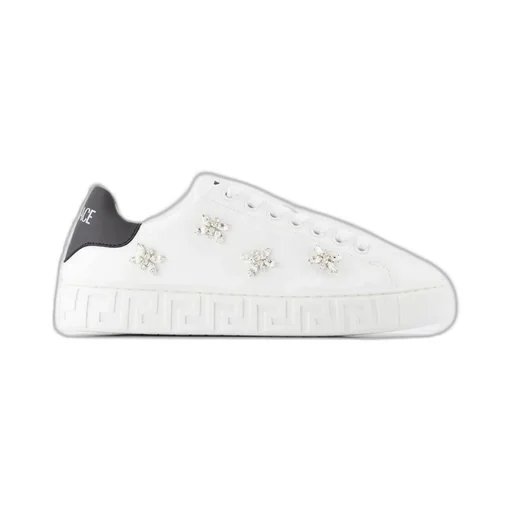 Low-Top Sneakers With Crystal Embellishments