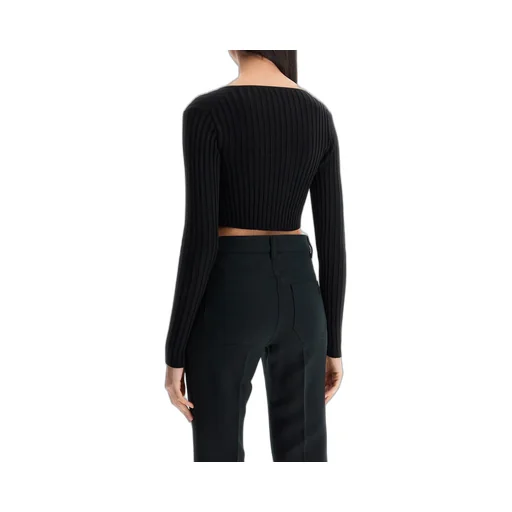 Ribbed Knit Cropped Cardigan
