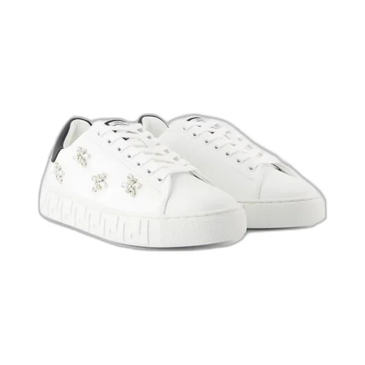 Low-Top Sneakers With Crystal Embellishments