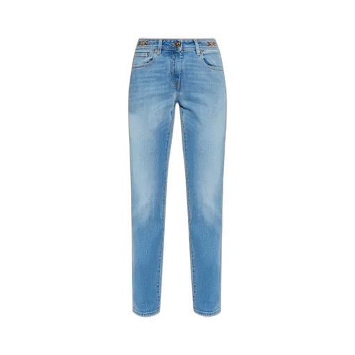 High-Waisted Straight-Leg Jeans
