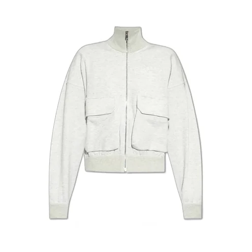 Logo Print Zip-Up Sweatshirt