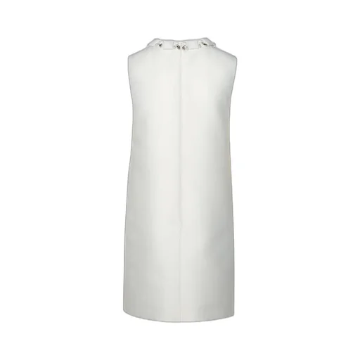 Sleeveless Shift Dress With Embellished Neckline