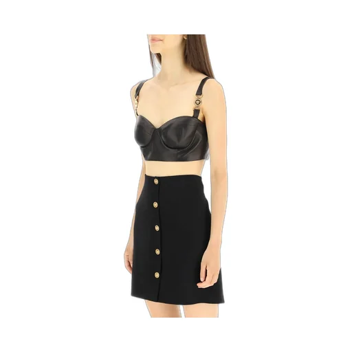 Leather Bustier Top