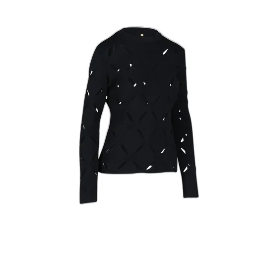Long-Sleeved Knit Top With Cut-Outs