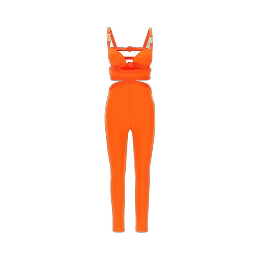 Cutout Halterneck Top And Leggings Set