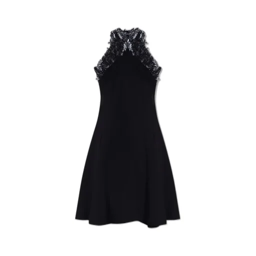 Halterneck Lace Trim Dress