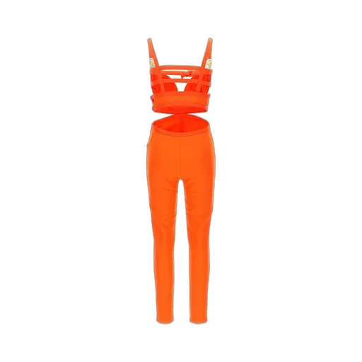 Cutout Halterneck Top And Leggings Set