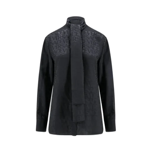 Logo Print Silk Shirt