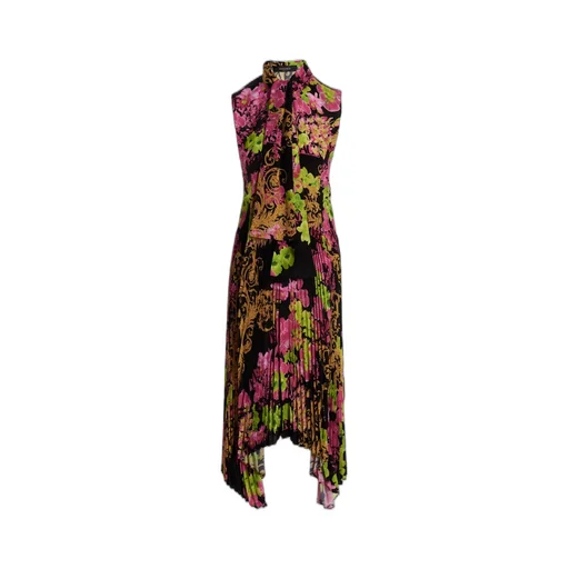 Floral Print Pleated Dress