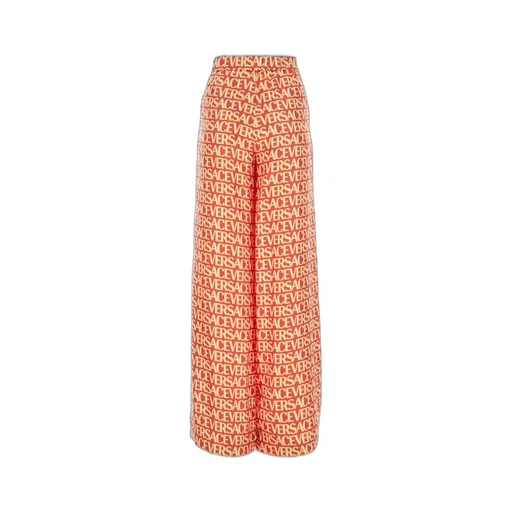 Logo Print Wide Leg Trousers