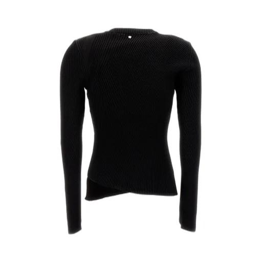 Asymmetric Ribbed Knit Top