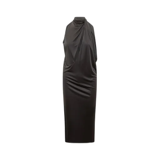 Draped Halterneck Maxi Dress