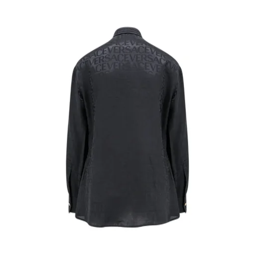 Logo Print Silk Shirt