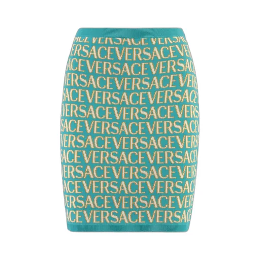 Logo Print Knit Skirt