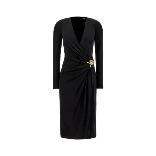 Wrap Dress With Medusa Hardware