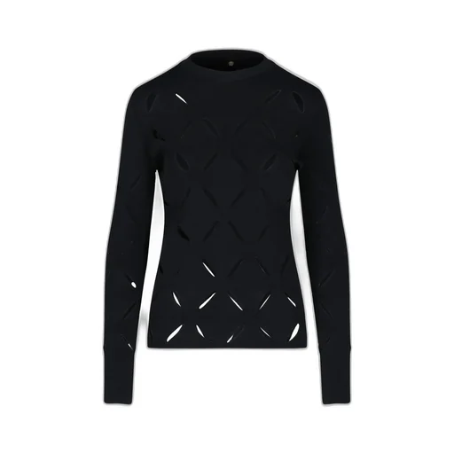 Long-Sleeved Knit Top With Cut-Outs