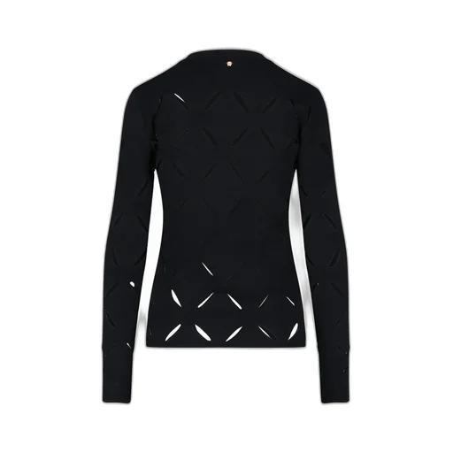 Long-Sleeved Knit Top With Cut-Outs