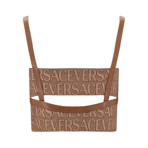 Logo Print Bustier Top