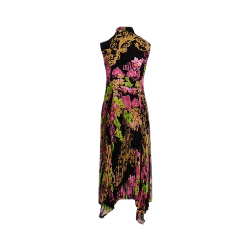 Floral Print Pleated Dress