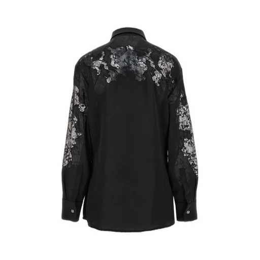 Shirt With Lace Inserts