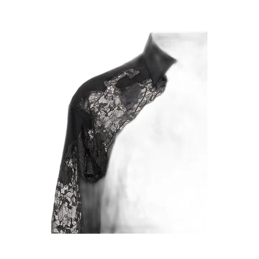 Shirt With Lace Inserts