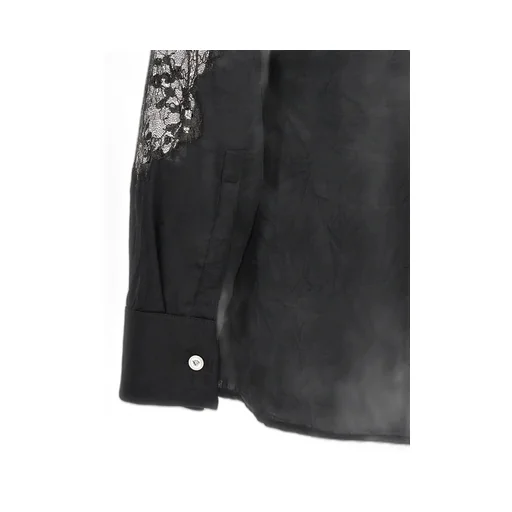 Shirt With Lace Inserts