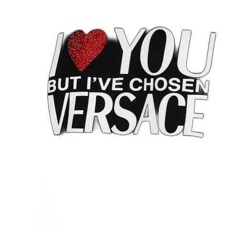 Hoodie With I Love You But I've Chosen Versace Print