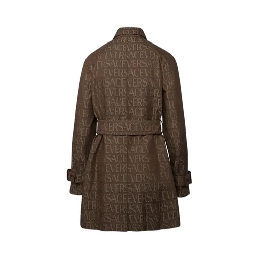 Logo Print Trench Coat