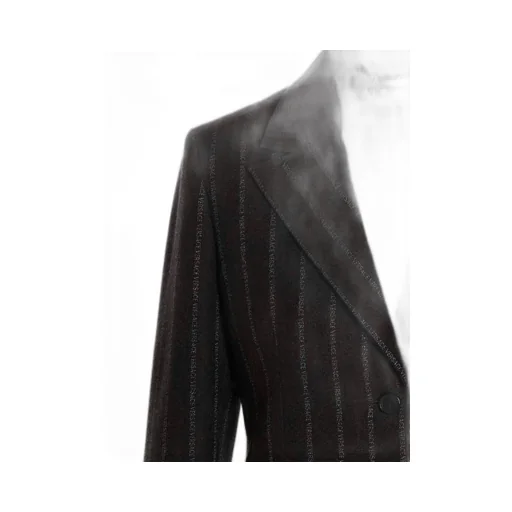 Pinstripe Logo Blazer