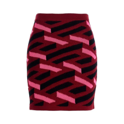 Geometric Knit Mini Skirt