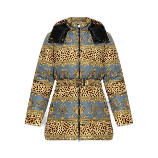 Puffer Jacket With Barocco Print