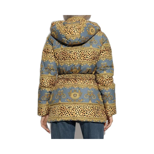 Puffer Jacket With Barocco Print