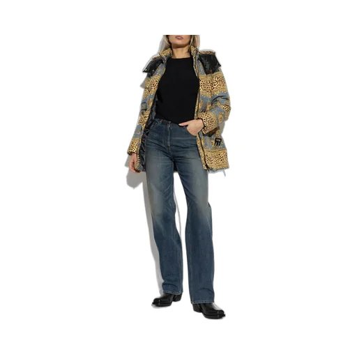 Puffer Jacket With Barocco Print