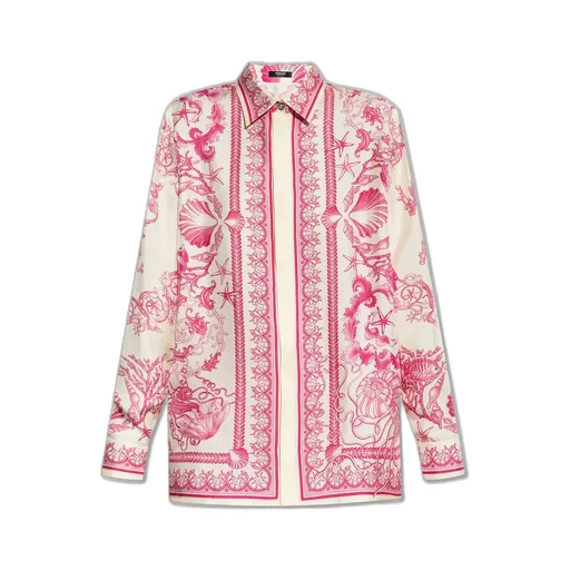Medusa Print Silk Shirt