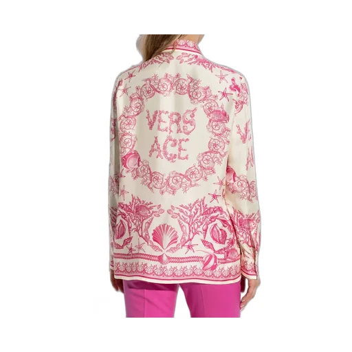 Medusa Print Silk Shirt