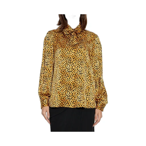 Leopard Print Silk Blouse