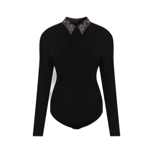 Bodysuit With Embellished Collar