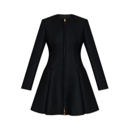 Fit And Flare Zippered Coat