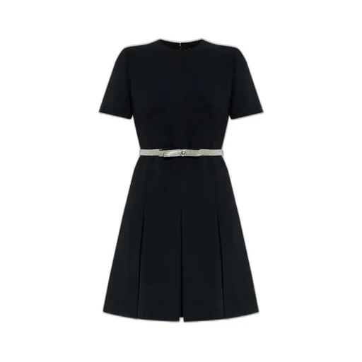 Short Sleeve Dress With Embellished Belt