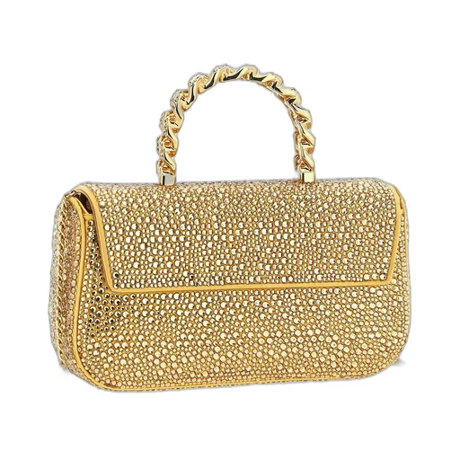 Medusa Embellished Top Handle Bag