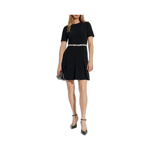 Short Sleeve Dress With Embellished Belt
