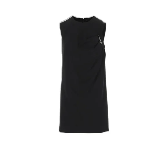 Sleeveless Dress With Brooch
