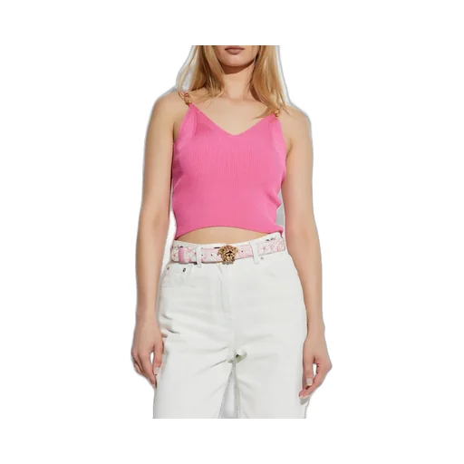Logo Buckle Knit Top