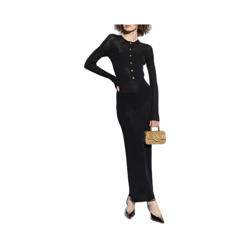 Long Sleeve Button-Up Maxi Dress